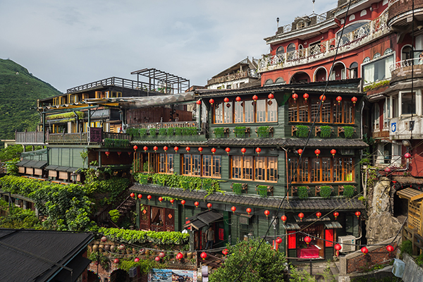 台湾、九份の街並み